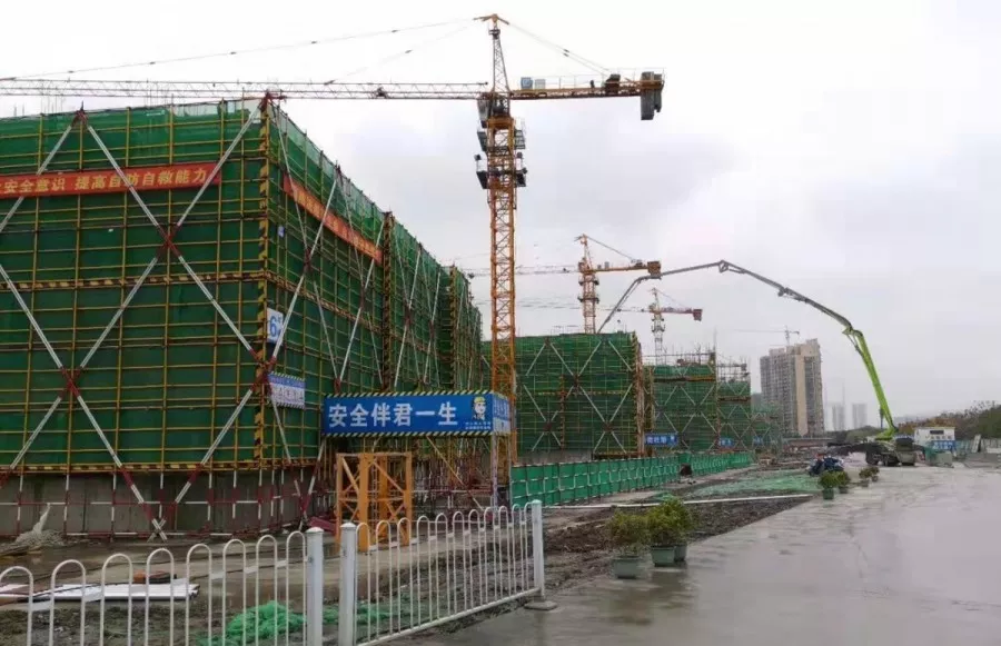 市北32號地塊提前完成地下室結頂！